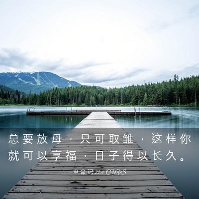 Picture 03 - 申 命 记 22:7 CUVS - 总 要 放 母 ， 只 可 取 雏 ， 这 样 - Bible Verse Picture