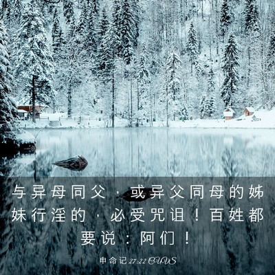 Picture 03 - 申 命 记 27:22 CUVS - 与 异 母 同 父 ， 或 异 父 同 母 的 - Bible Verse Picture