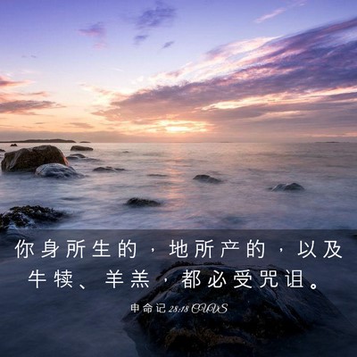 Picture 03 - 申 命 记 28:18 CUVS - 你 身 所 生 的 ， 地 所 产 的 ， 以 - Bible Verse Picture