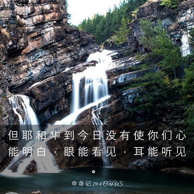 Picture 03 - 申 命 记 29:4 CUVS - 但 耶 和 华 到 今 日 没 有 使 你 们 - Bible Verse Picture