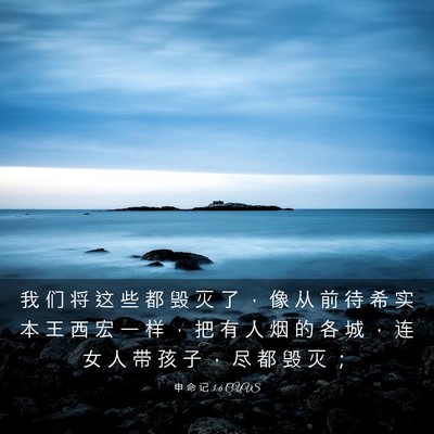 Picture 03 - 申 命 记 3:6 CUVS - 我 们 将 这 些 都 毁 灭 了 ， 像 从 - Bible Verse Picture
