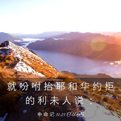 Picture 03 - 申 命 记 31:25 CUVS - 就 吩 咐 抬 耶 和 华 约 柜 的 利 未 - Bible Verse Picture