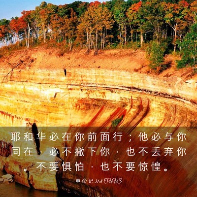 Picture 03 - 申 命 记 31:8 CUVS - 耶 和 华 必 在 你 前 面 行 ； 他 必 - Bible Verse Picture