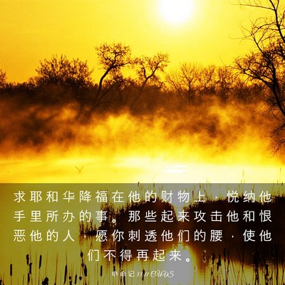 Picture 03 - 申 命 记 33:11 CUVS - 求 耶 和 华 降 福 在 他 的 财 物 上 - Bible Verse Picture
