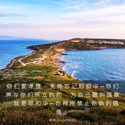 Picture 03 - 申 命 记 4:23 CUVS - 你 们 要 谨 慎 ， 免 得 忘 记 耶 和 - Bible Verse Picture
