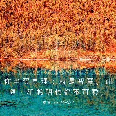 Picture 03 - 箴 言 23:23 CUVS - 你 当 买 真 理 ； 就 是 智 慧 、 训 - Bible Verse Picture