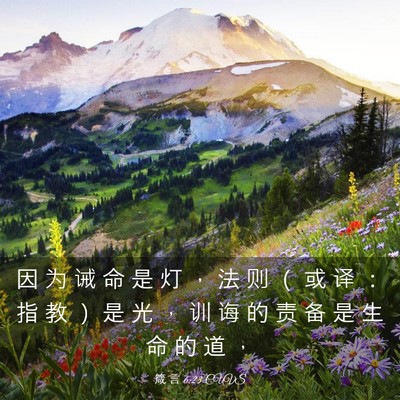 Picture 03 - 箴 言 6:23 CUVS - 因 为 诫 命 是 灯 ， 法 则 （ 或 译 - Bible Verse Picture
