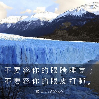 Picture 03 - 箴 言 6:4 CUVS - 不 要 容 你 的 眼 睛 睡 觉 ； 不 要 - Bible Verse Picture