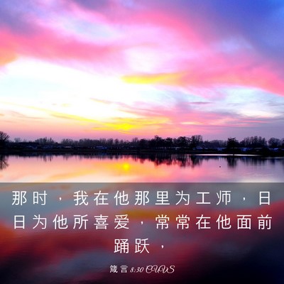 Picture 03 - 箴 言 8:30 CUVS - 那 时 ， 我 在 他 那 里 为 工 师 ， - Bible Verse Picture