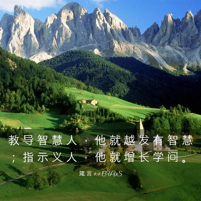 Picture 03 - 箴 言 9:9 CUVS - 教 导 智 慧 人 ， 他 就 越 发 有 智 - Bible Verse Picture