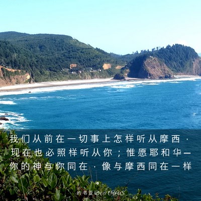 Picture 03 - 约 书 亚 记 1:17 CUVS - 我 们 从 前 在 一 切 事 上 怎 样 听 - Bible Verse Picture