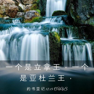 Picture 03 - 约 书 亚 记 12:15 CUVS - 一 个 是 立 拿 王 ， 一 个 是 亚 杜 - Bible Verse Picture