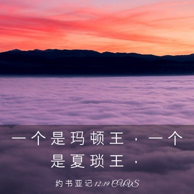 Picture 03 - 约 书 亚 记 12:19 CUVS - 一 个 是 玛 顿 王 ， 一 个 是 夏 琐 - Bible Verse Picture