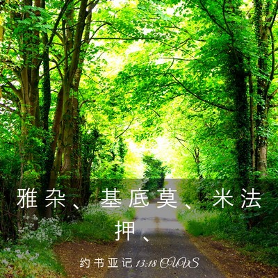 Picture 03 - 约 书 亚 记 13:18 CUVS - 雅 杂 、 基 底 莫 、 米 法 押 - Bible Verse Picture