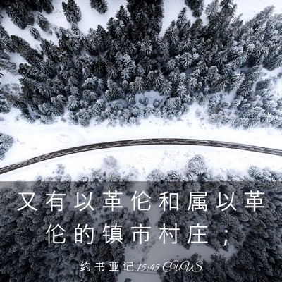 Picture 03 - 约 书 亚 记 15:45 CUVS - 又 有 以 革 伦 和 属 以 革 伦 的 镇 - Bible Verse Picture