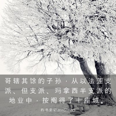 Picture 03 - 约 书 亚 记 21:5 CUVS - 哥 辖 其 馀 的 子 孙 ， 从 以 法 莲 - Bible Verse Picture