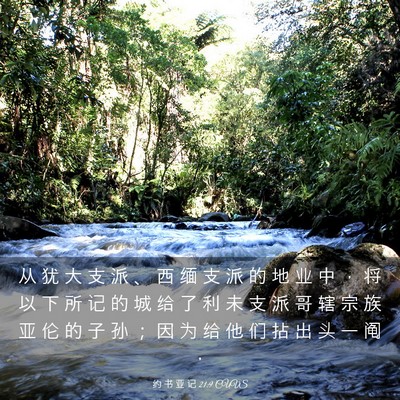 Picture 03 - 约 书 亚 记 21:9 CUVS - 从 犹 大 支 派 、 西 缅 支 派 的 地 - Bible Verse Picture