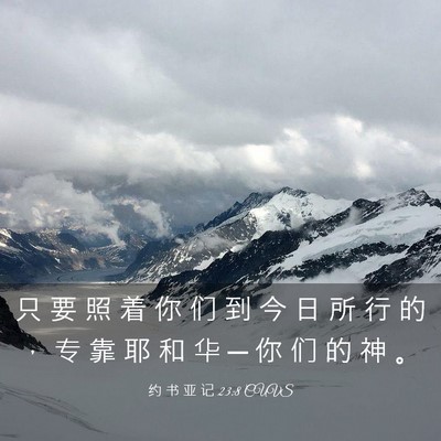 Picture 03 - 约 书 亚 记 23:8 CUVS - 只 要 照 着 你 们 到 今 日 所 行 的 - Bible Verse Picture