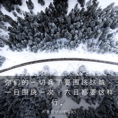 Picture 03 - 约 书 亚 记 6:3 CUVS - 你 们 的 一 切 兵 丁 要 围 绕 这 城 - Bible Verse Picture