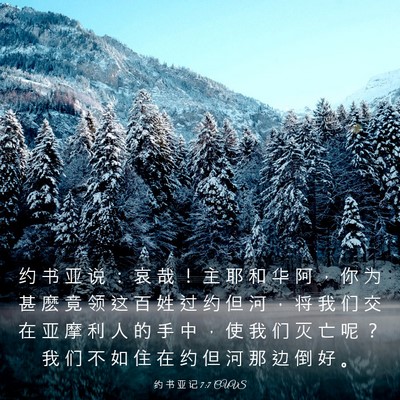 Picture 03 - 约 书 亚 记 7:7 CUVS - 约 书 亚 说 : 哀 哉 ! 主 耶 和 华 - Bible Verse Picture