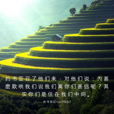 Picture 03 - 约 书 亚 记 9:22 CUVS - 约 书 亚 召 了 他 们 来 ， 对 他 们 - Bible Verse Picture