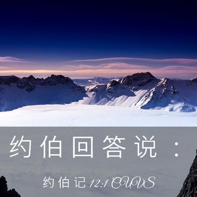 Picture 03 - 约 伯 记 12:1 CUVS - 约 伯 回 答 说 - Bible Verse Picture