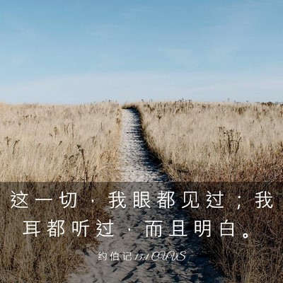 Picture 03 - 约 伯 记 13:1 CUVS - 这 一 切 ， 我 眼 都 见 过 ； 我 耳 - Bible Verse Picture
