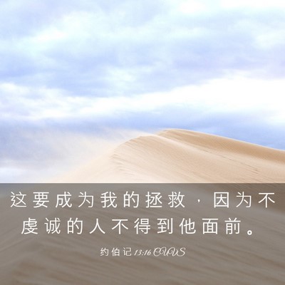 Picture 03 - 约 伯 记 13:16 CUVS - 这 要 成 为 我 的 拯 救 ， 因 为 不 - Bible Verse Picture