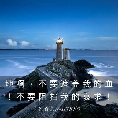 Picture 03 - 约 伯 记 16:18 CUVS - 地 啊 ， 不 要 遮 盖 我 的 血 ！ 不 - Bible Verse Picture