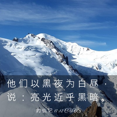 Picture 03 - 约 伯 记 17:12 CUVS - 他 们 以 黑 夜 为 白 昼 ， 说 ： 亮 - Bible Verse Picture