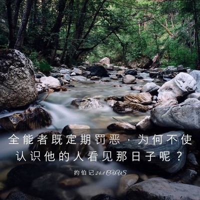 Picture 03 - 约 伯 记 24:1 CUVS - 全 能 者 既 定 期 罚 恶 ， 为 何 不 - Bible Verse Picture