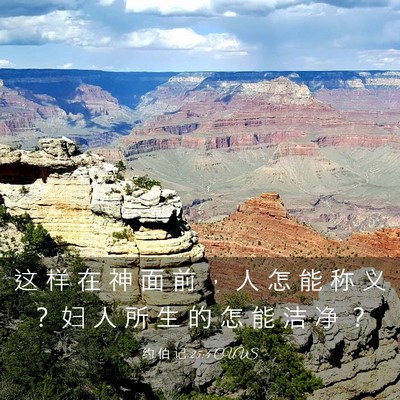 Picture 03 - 约 伯 记 25:4 CUVS - 这 样 在 神 面 前 ， 人 怎 能 称 义 - Bible Verse Picture