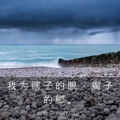 Picture 03 - 约 伯 记 29:15 CUVS - 我 为 瞎 子 的 眼 ， 瘸 子 的 脚 - Bible Verse Picture