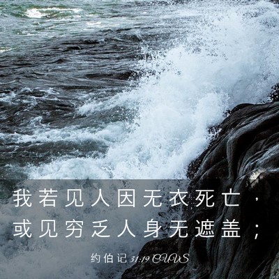 Picture 03 - 约 伯 记 31:19 CUVS - 我 若 见 人 因 无 衣 死 亡 ， 或 见 - Bible Verse Picture