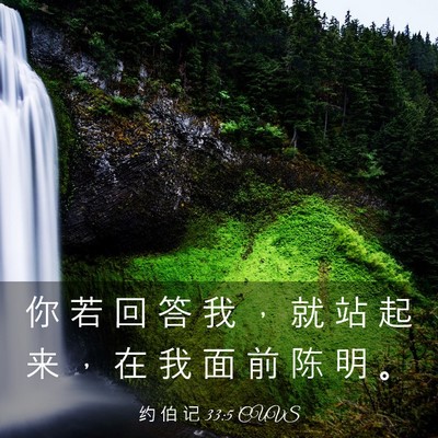 Picture 03 - 约 伯 记 33:5 CUVS - 你 若 回 答 我 ， 就 站 起 来 ， 在 - Bible Verse Picture