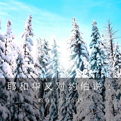 Picture 03 - 约 伯 记 40:1 CUVS - 耶 和 华 又 对 约 伯 说 - Bible Verse Picture