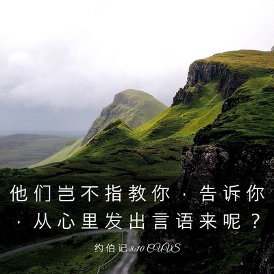 Picture 03 - 约 伯 记 8:10 CUVS - 他 们 岂 不 指 教 你 ， 告 诉 你 ， - Bible Verse Picture