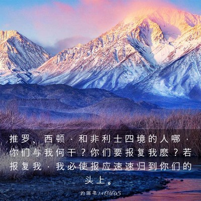Picture 03 - 约 珥 书 3:4 CUVS - 推 罗 、 西 顿 ， 和 非 利 士 四 境 - Bible Verse Picture