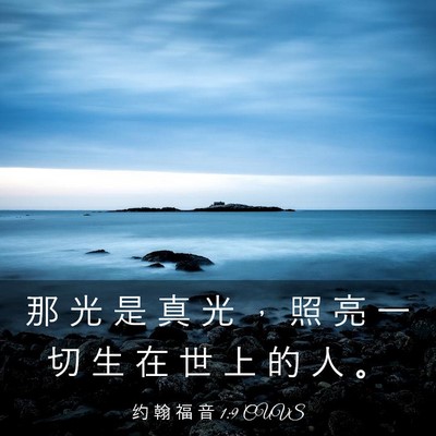 Picture 03 - 约 翰 福 音 1:9 CUVS - 那 光 是 真 光 ， 照 亮 一 切 生 在 - Bible Verse Picture