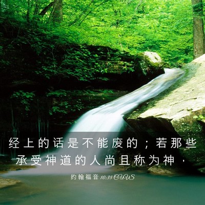Picture 03 - 约 翰 福 音 10:35 CUVS - 经 上 的 话 是 不 能 废 的 ； 若 那 - Bible Verse Picture