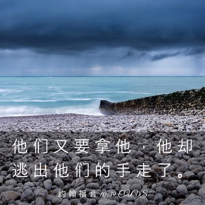 Picture 03 - 约 翰 福 音 10:39 CUVS - 他 们 又 要 拿 他 ， 他 却 逃 出 他 - Bible Verse Picture
