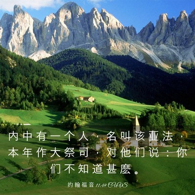 Picture 03 - 约 翰 福 音 11:49 CUVS - 内 中 有 一 个 人 ， 名 叫 该 亚 法 - Bible Verse Picture