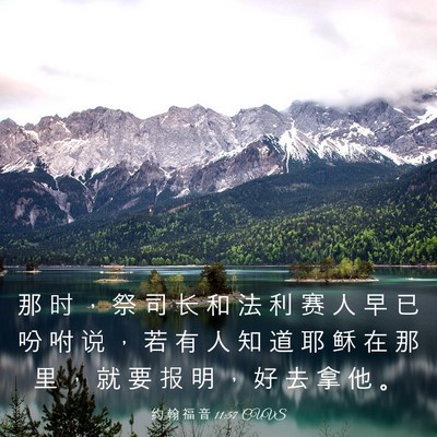 Picture 03 - 约 翰 福 音 11:57 CUVS - 那 时 ， 祭 司 长 和 法 利 赛 人 早 - Bible Verse Picture
