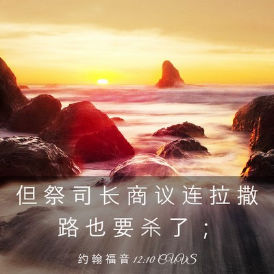 Picture 03 - 约 翰 福 音 12:10 CUVS - 但 祭 司 长 商 议 连 拉 撒 路 也 要 - Bible Verse Picture
