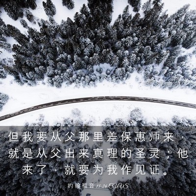 Picture 03 - 约 翰 福 音 15:26 CUVS - 但 我 要 从 父 那 里 差 保 惠 师 来 - Bible Verse Picture