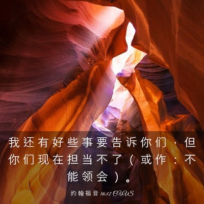 Picture 03 - 约 翰 福 音 16:12 CUVS - 我 还 有 好 些 事 要 告 诉 你 们 ， - Bible Verse Picture