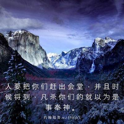Picture 03 - 约 翰 福 音 16:2 CUVS - 人 要 把 你 们 赶 出 会 堂 ， 并 且 - Bible Verse Picture