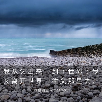 Picture 03 - 约 翰 福 音 16:28 CUVS - 我 从 父 出 来 ， 到 了 世 界 ； 我 - Bible Verse Picture