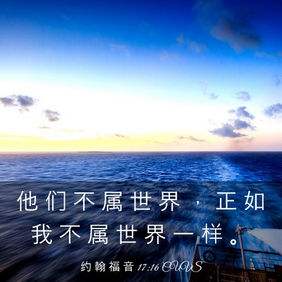 Picture 03 - 约 翰 福 音 17:16 CUVS - 他 们 不 属 世 界 ， 正 如 我 不 属 - Bible Verse Picture