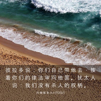 Picture 03 - 约 翰 福 音 18:31 CUVS - 彼 拉 多 说 ： 你 们 自 己 带 他 去 - Bible Verse Picture